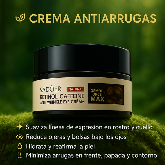 SADOER Retinol Caffeine| poder antiarrugas que se nota.