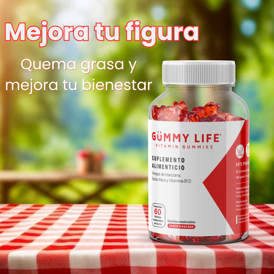 - | Gomitas de Vinagre de Manzana con Ácido Fólico