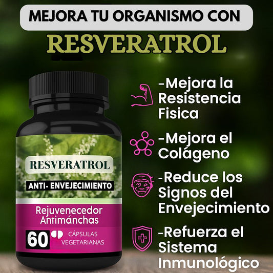Resveratrol | Protege tu cuerpo del envejecimiento prematuro y recupera tu energía